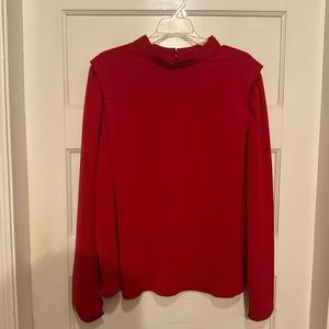 Red Defined Shoulder Blouse